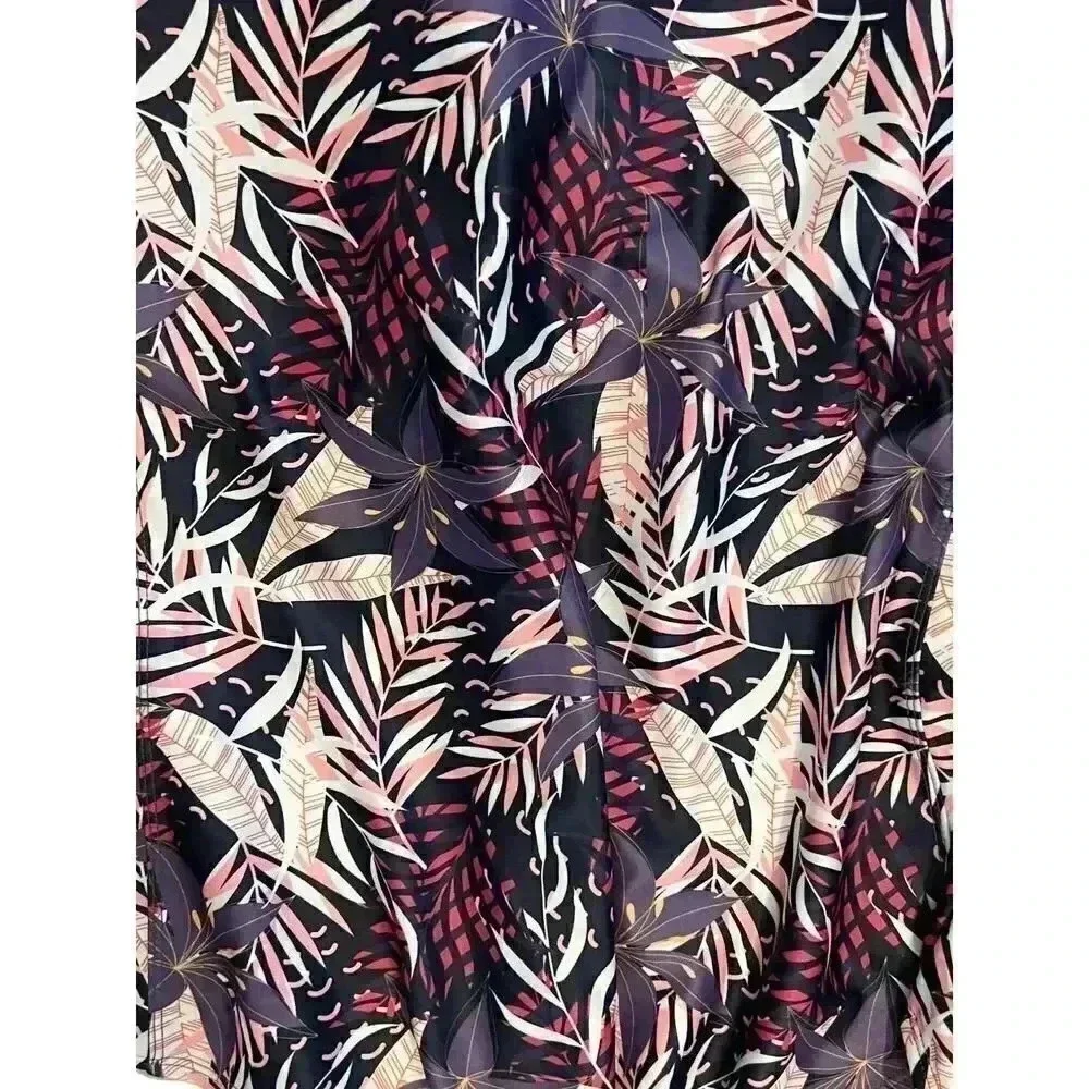 NWT Nicole Miller Medium Raspberry Print Lightly Padded One Piece Swimsuit 3X - Picture 3 of 5